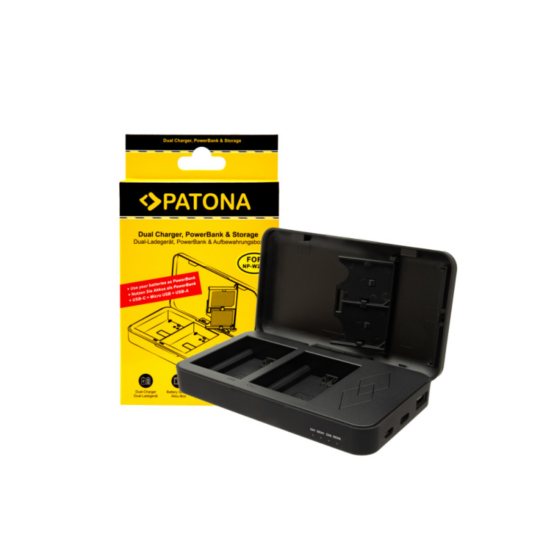 Incarcator Patona Platinum Retro Dual Charging Case USB-C for Fuji NP-W235