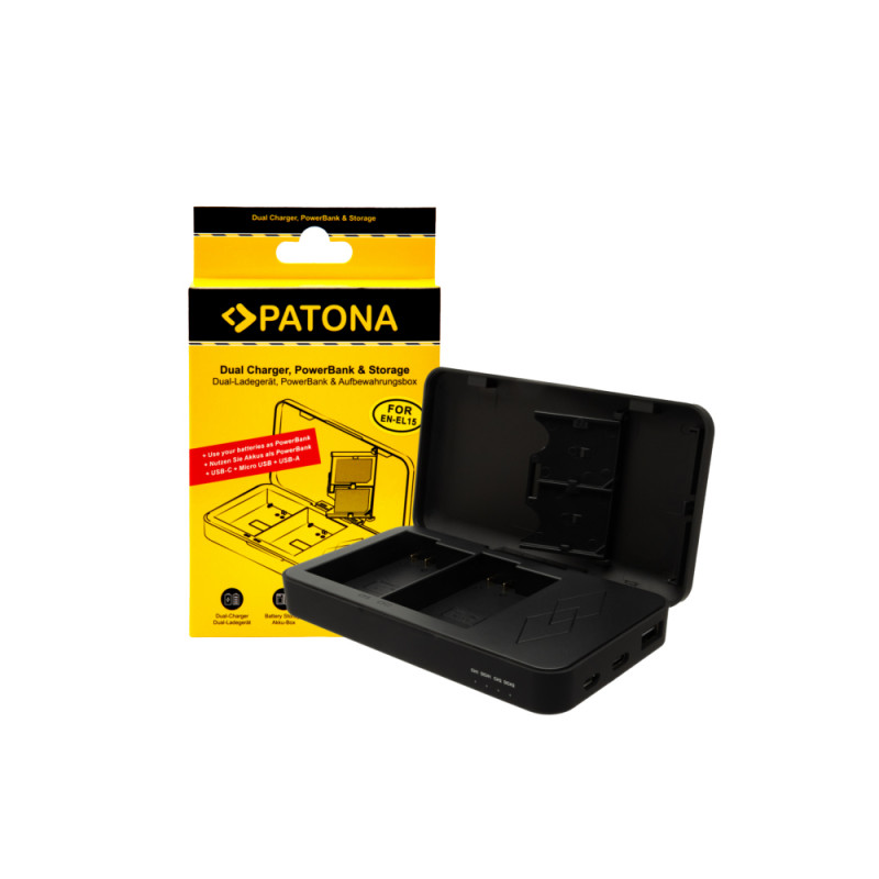 Incarcator Patona Platinum Retro Dual Charging Case USB-C for Nikon EN-EL15