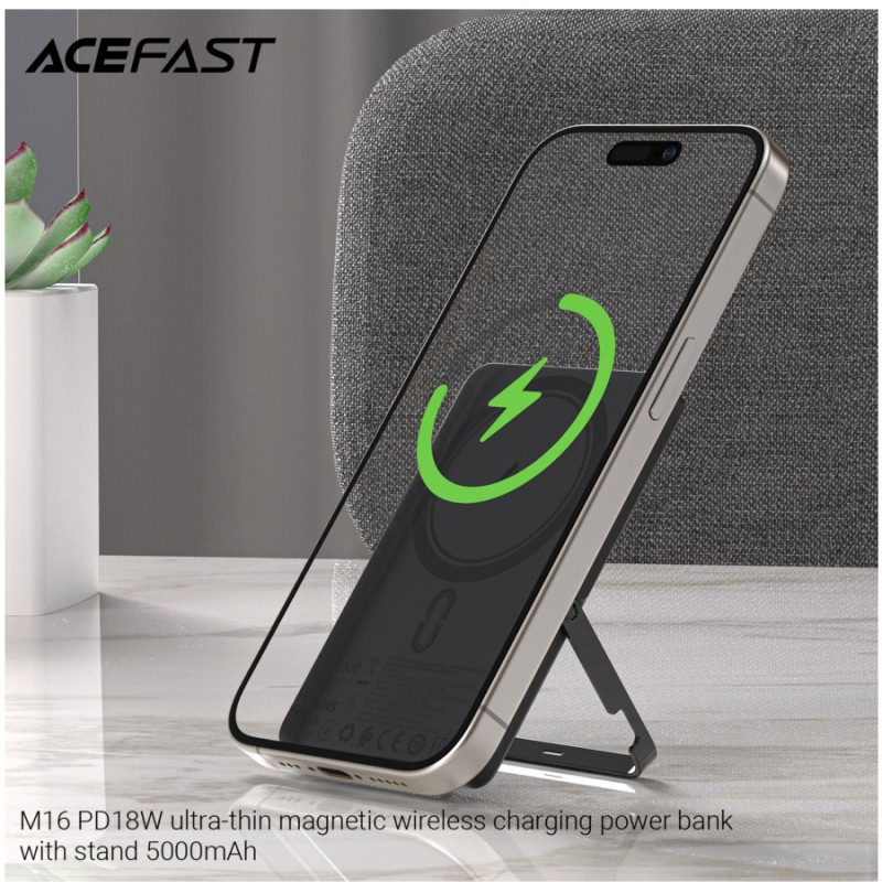 Пауэрбанк 5.000 mAh - Acefast M16-5000 PD18W, Black