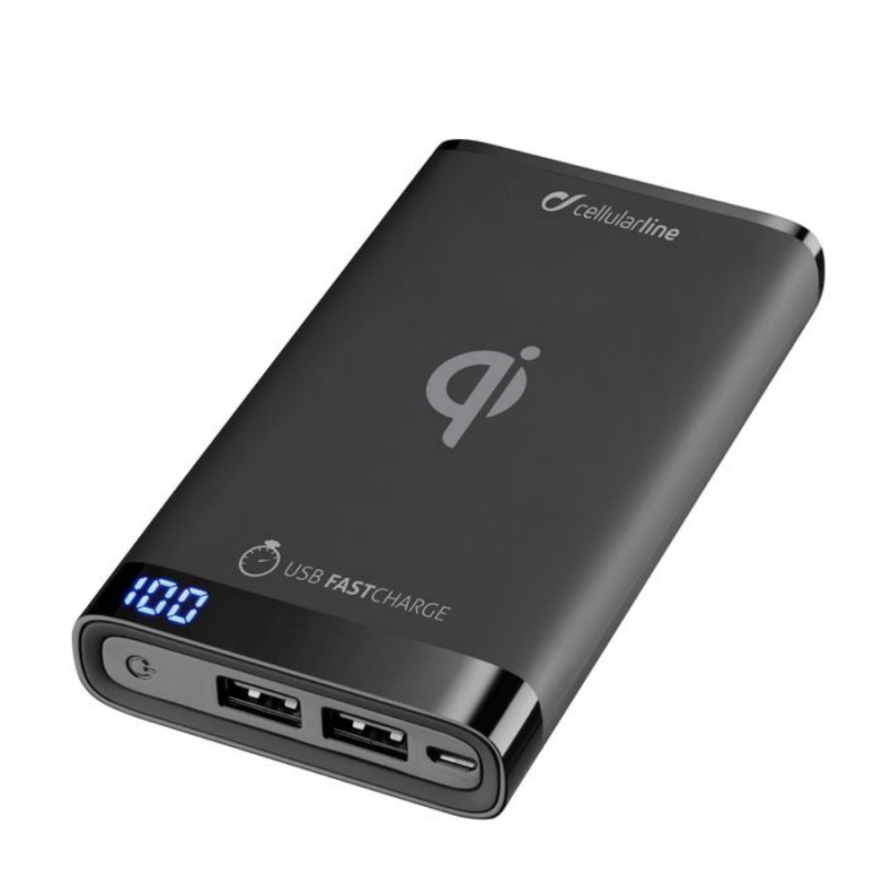 Пауэрбанк Cellularline 8000mAh Wireless, Black