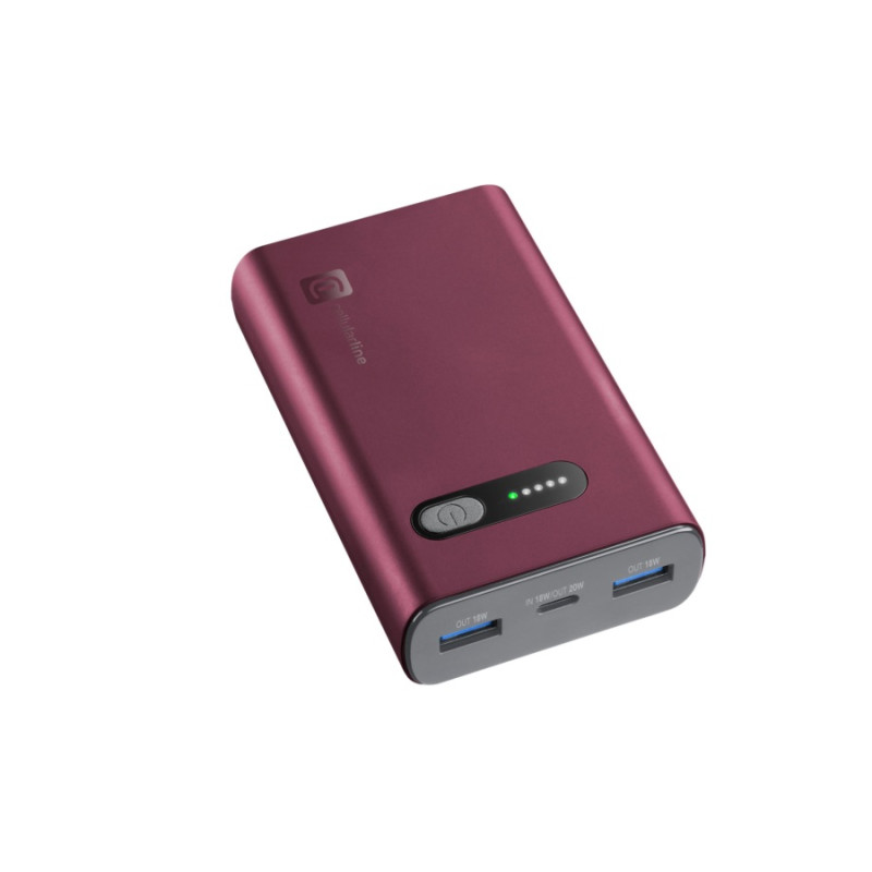 Пауэрбанк  Cellularline Fast PD 20W, Red
