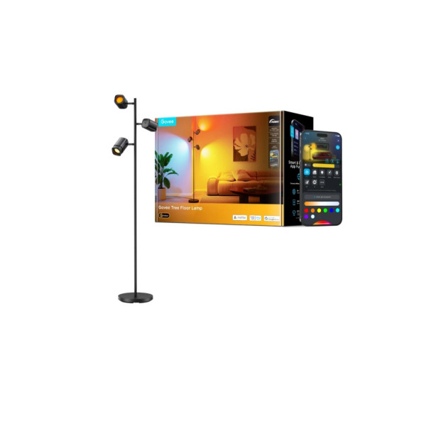 Floor Lamp  GOVEE RGBIC Tree Floor Lamp, Wi-Fi + BT, Multicolor, App, Music Mode, No Hub Required, Customizable 