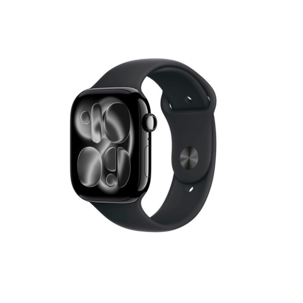 Smartwatch Apple Watch Series 11 GPS, 42mm Jet Black Aluminium Case with Black Sport Band - S/M, MEQT4 EU