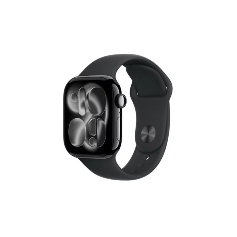 Умные часы Apple Watch Series 11 GPS, 46mm Jet Black Aluminium Case with Black Sport Band - M/L, MEUX4 EU