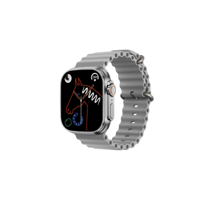 Умные часы Charome Smart Watch HD Call T8s Ultra Max, With 2 Straps, Silver