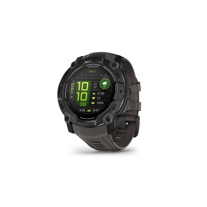 Умные часы Garmin Instinct 3 – 50 mm, AMOLED, Black with Charcoal Band