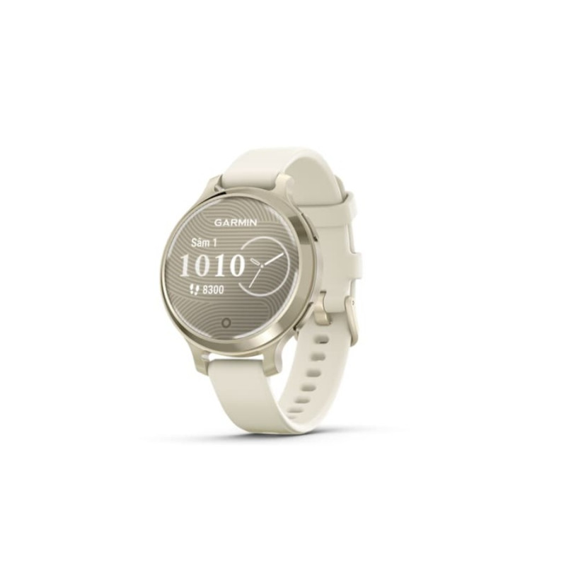 Умные часы Garmin Lily 2 Active, Lunar Gold/Bone, Silicone Band