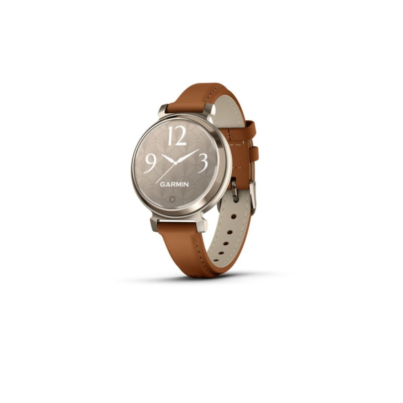 Умные часы Garmin Lily 2 Classic, Cream Gold with Tan Leather Band