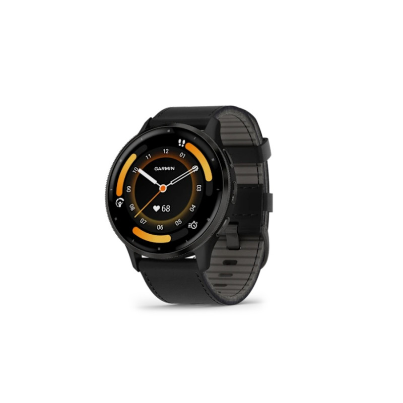 Умные часы Garmin Venu 3, Black / Slate, Leather