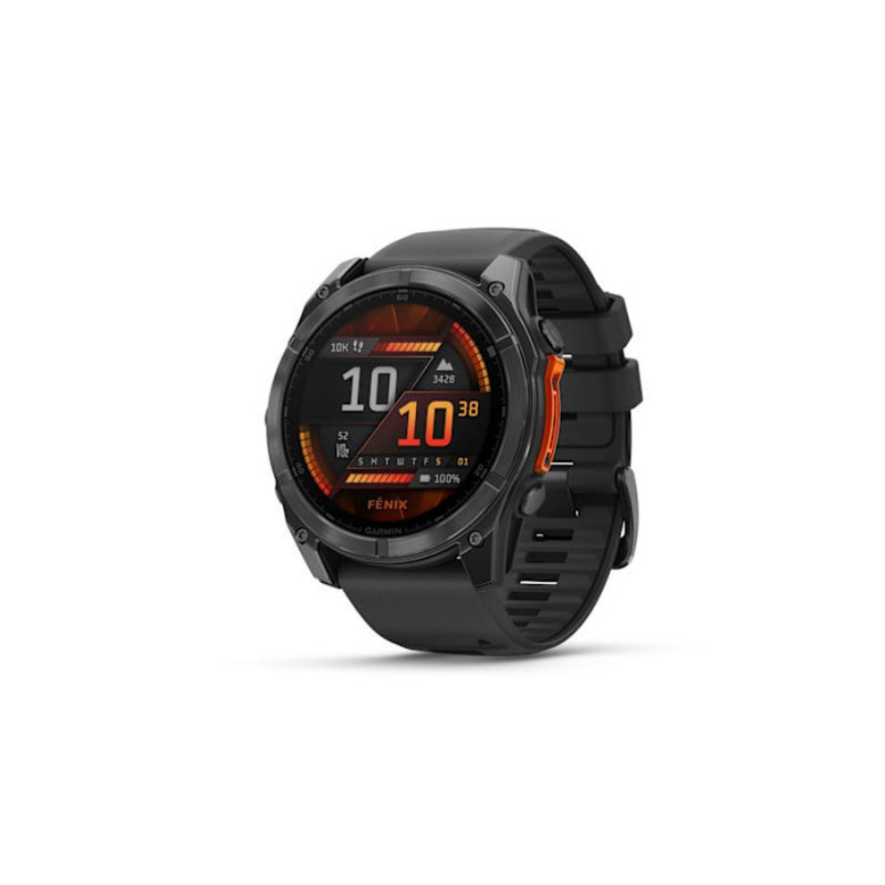 Smartwatch Garmin fenix 8 – 51 mm, Slate Gray with Black Silicone Band