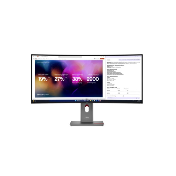Монитор Lenovo ThinkVision P40WD-40, Curved, Black/Grey