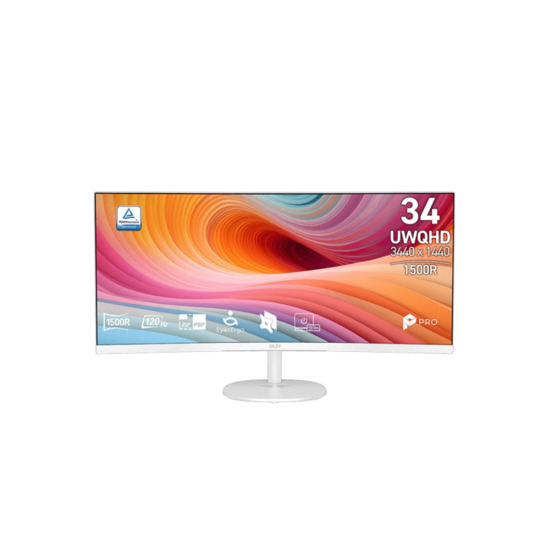 Монитор MSI Pro MP341CQ E12, Curved, White