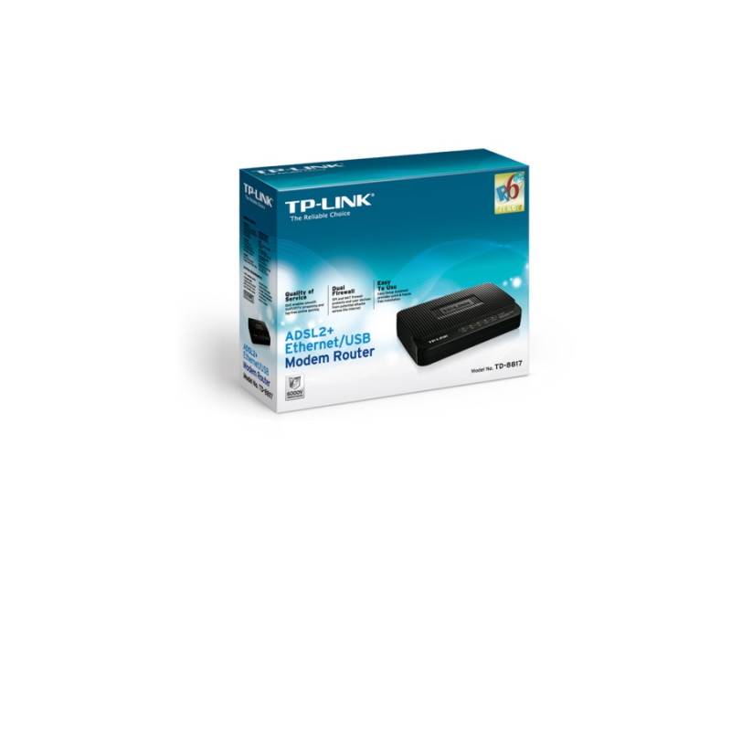 Беспроводной маршрутизатор ADSL+модем TP-Link TD-8817