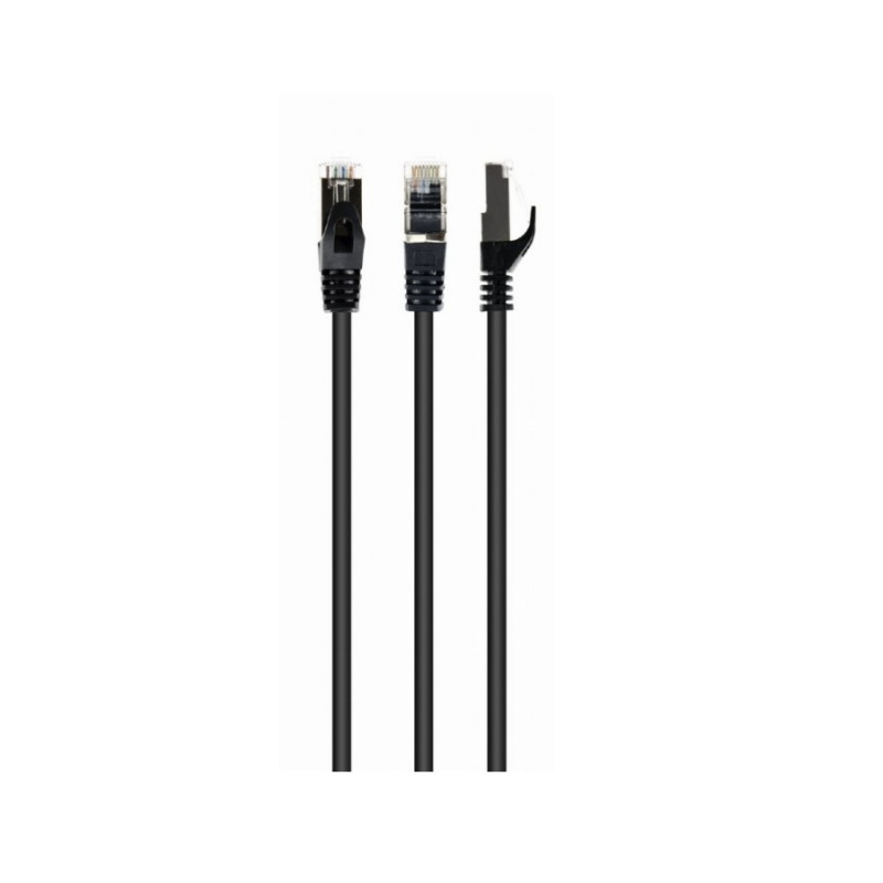 Патч-корд Cat.6A SFTP   1m, Black, Copper, PP6A-LSZHCU-BK-1M, Cablexpert