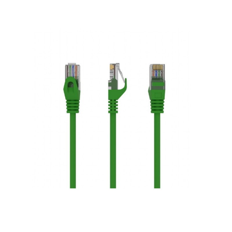 Патч-корд Cat.6U 0,25 м, зеленый, PP6U-0,25M/G, Cablexpert, многожильный неэкранированный