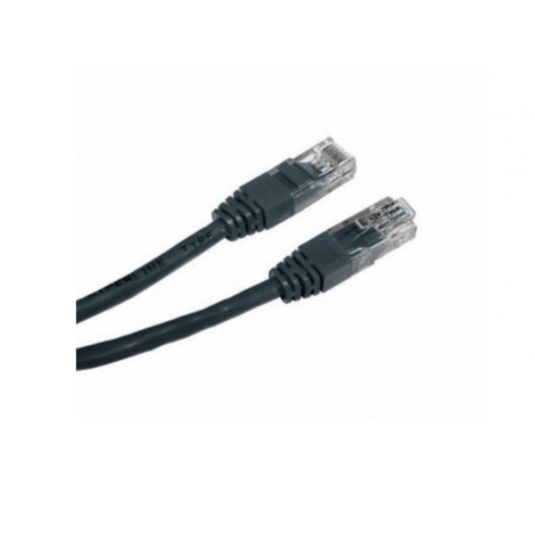 Patch Cord UTP cat. 5E Cablexpert PP12-0.5M/BK, Black, 0.5 m