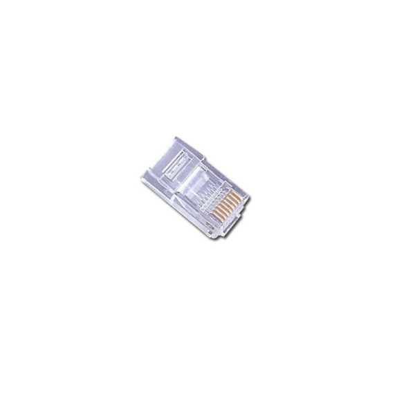 RJ45 Modular Plug PLUG3UP6, modular plug 6u" gold plated, 100 pcs/bag