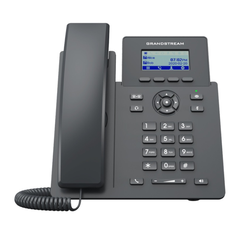 GRANDSTREAM GRP2601P Telefono IP Nero – 2 Linee, Display LCD, Per Ufficio E Aziende