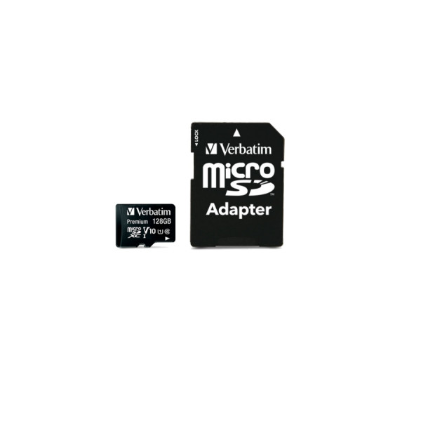 Card de memorie MicroSD 128GB Verbatim Premium microSDXC, + SD adapter