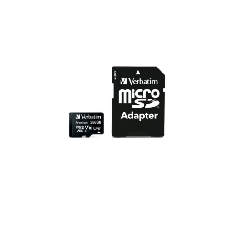Карта памяти MicroSD 256GB Verbatim Premium microSDXC+ SD adapter