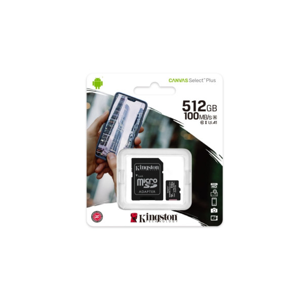 Карта памяти MicroSD 512GB Kingston Canvas Select Plus