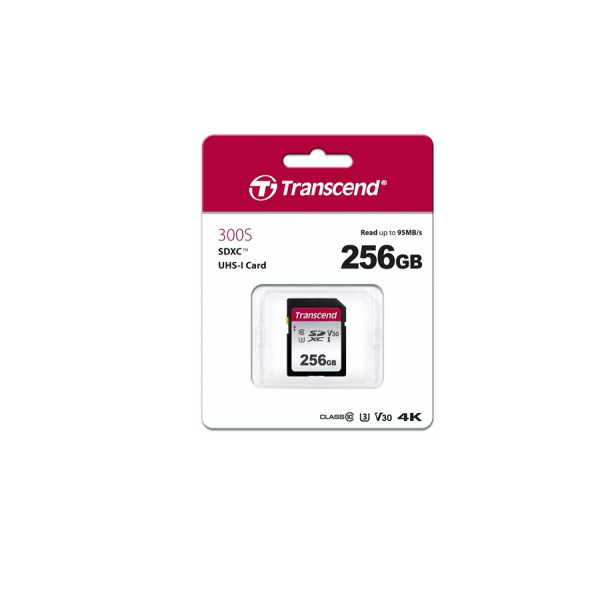 Карта памяти SD 256 GB Transcend 300S TS256GSDC300S, Class 10 UHS-I, U3