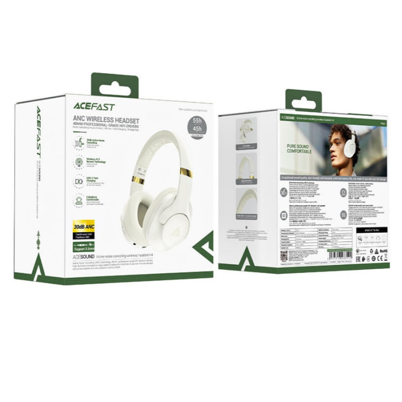 Casti Acefast H4 Bluetooth 5.3, Beige