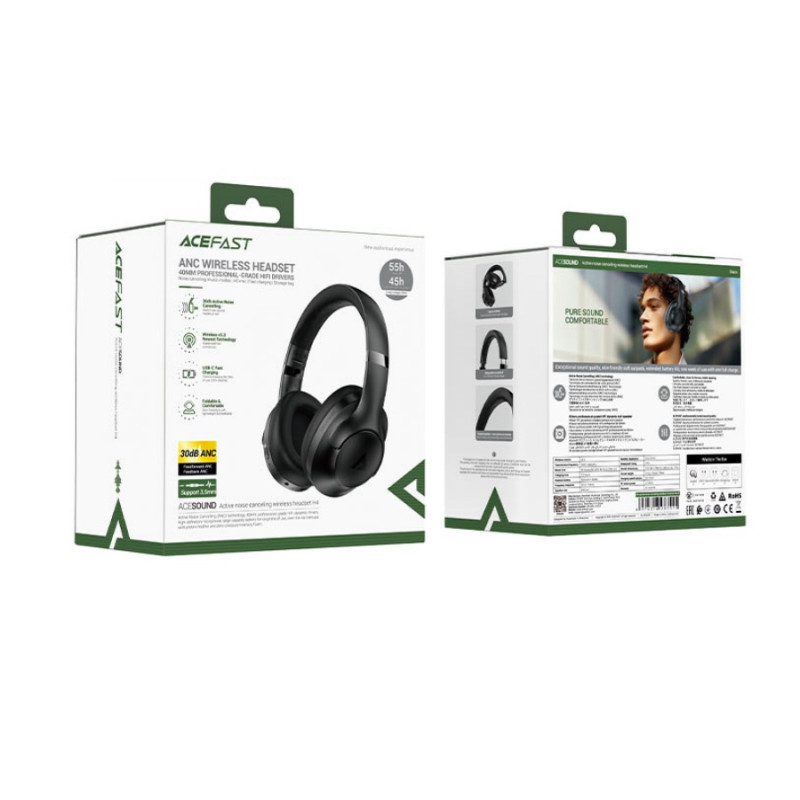 Casti Acefast H4 Bluetooth 5.3, Black
