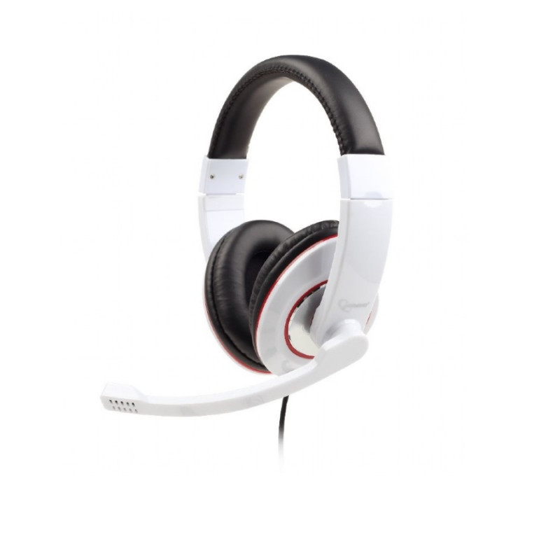 Наушники Gembird MHS-001-GW, Glossy White