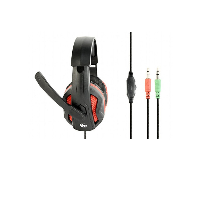 Casti Gembird GHS-03, Black/Red, GMB GHS-03