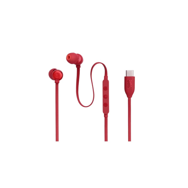 Наушники JBL T310C, Red