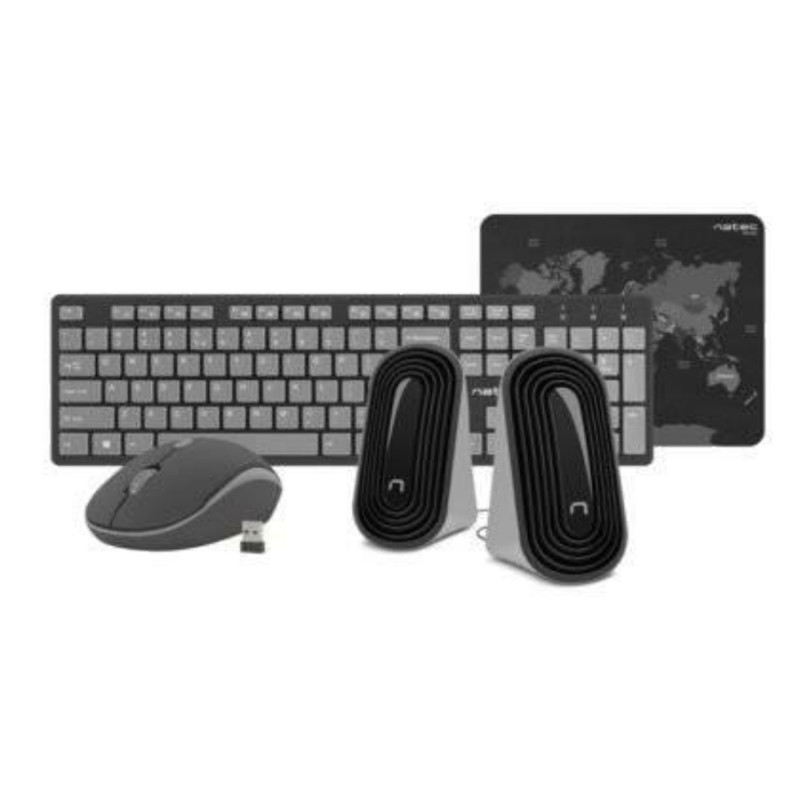 Natec Tetra Wireless Combo, Black/Gray