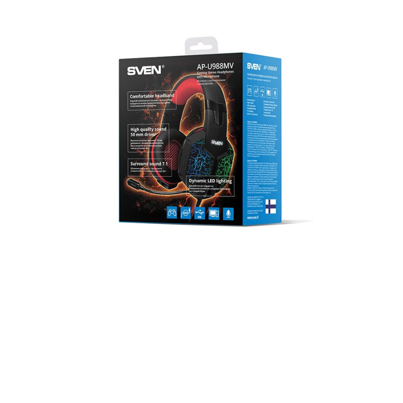 Наушники Sven AP-U988MV, Black/Red