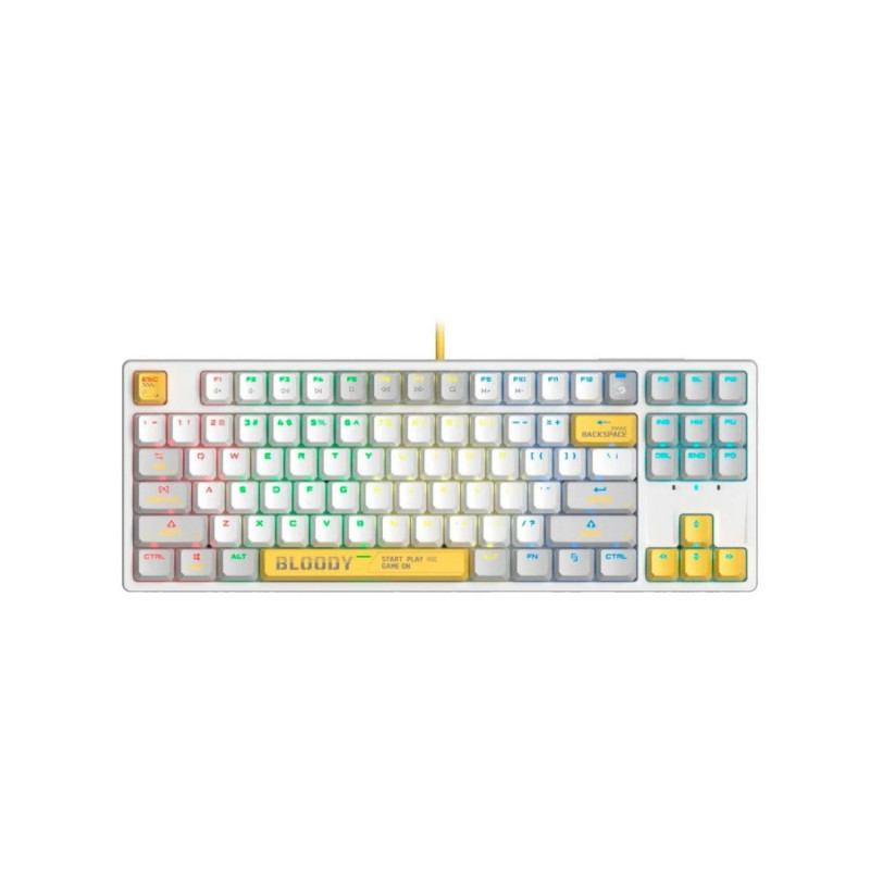 Клавиатура Bloody S87, Energy White