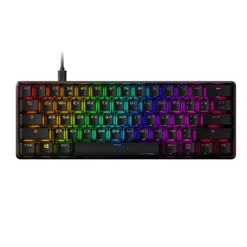 Набор Gaming 1, клавиатура HyperX Alloy Origins 60 RGB, красный ключевой переключатель HyperX, черный, 4P5N0AA#ACB + мышь HyperX Pulsefire Haste, черный/красный, 4P5E3A