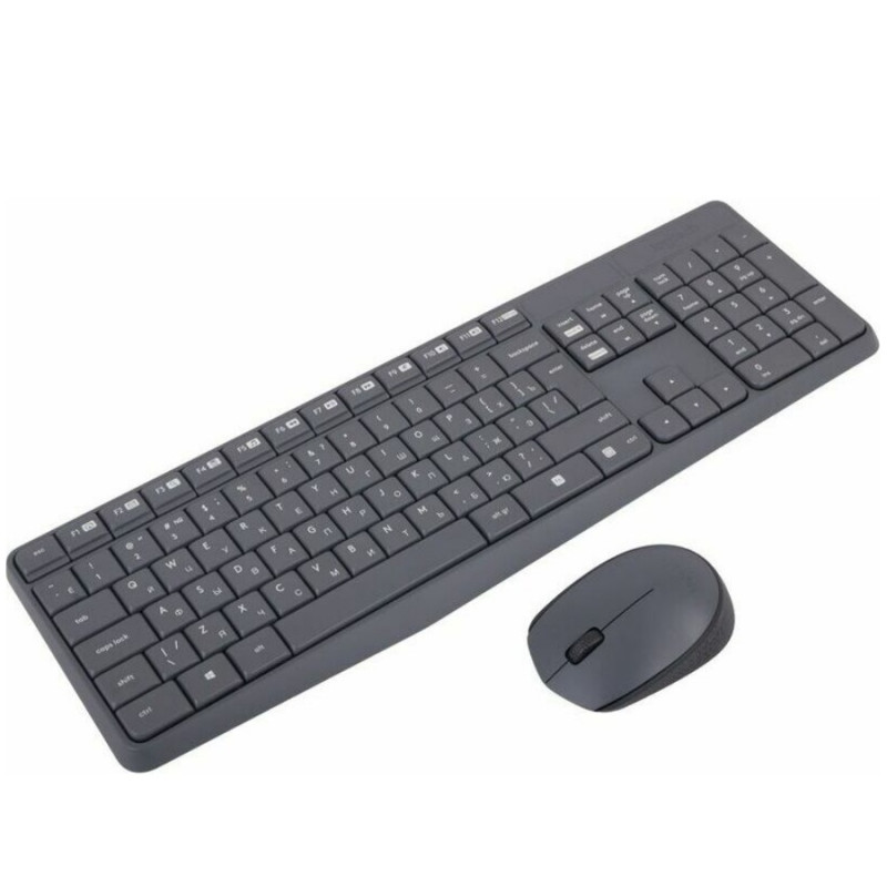 Клавиатура Logitech MK235, EN/RU, Grey