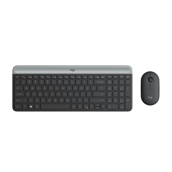 Клавиатура Logitech Wireless Combo MK470 Slim, Graphite, US/RU