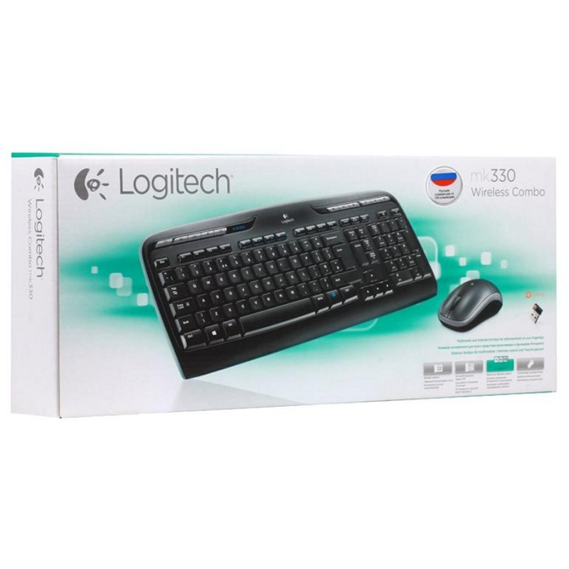 Клавиатура Logitech MK330, RUS, Black