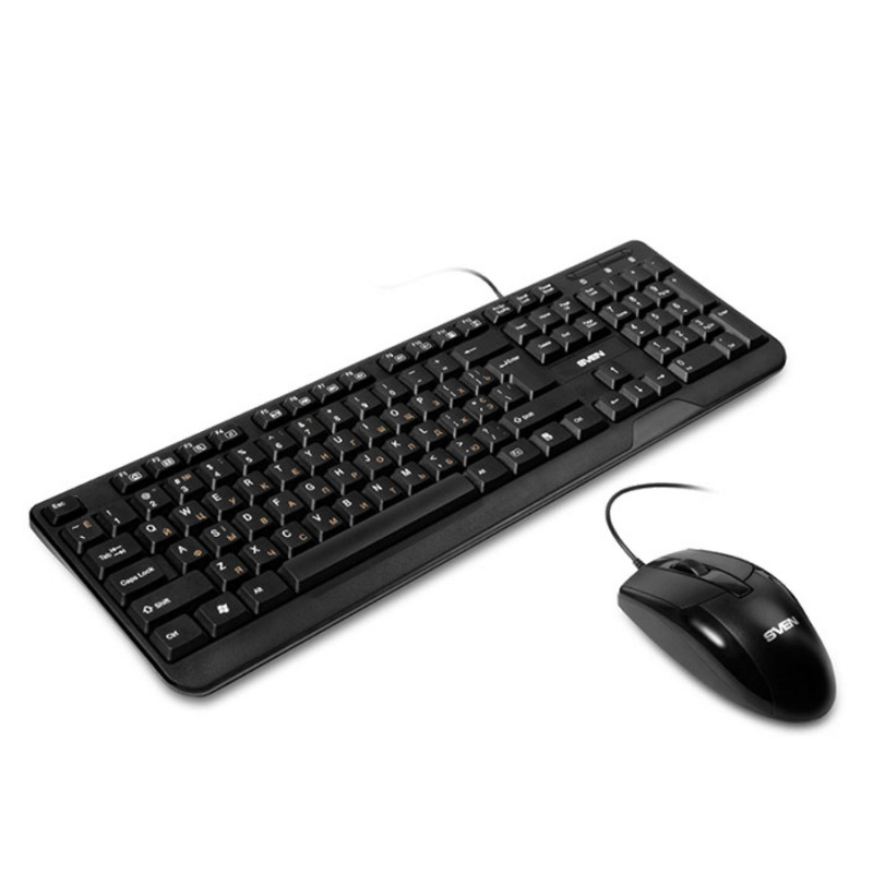 Keyboard Sven KB-S320C, EN/RU, Black
