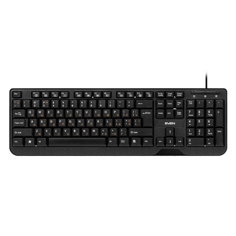 Keyboard Sven KB-S320C, EN/RU, Black