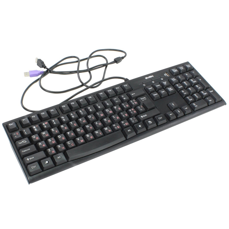 Keyboard Sven Standard 304, EN/RU, Black