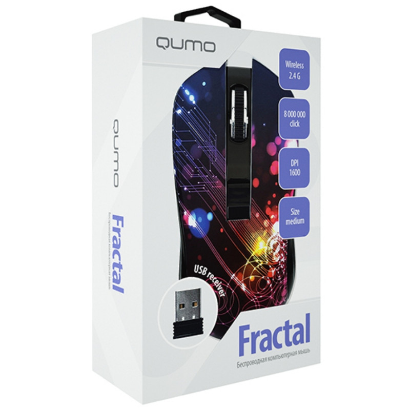 Мышь Qumo Fractal, черная