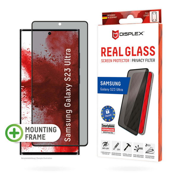 Privacy Glass 3D Samsung Galaxy S23 Ultra, 3D-Glas, Eco-Frame, Acc