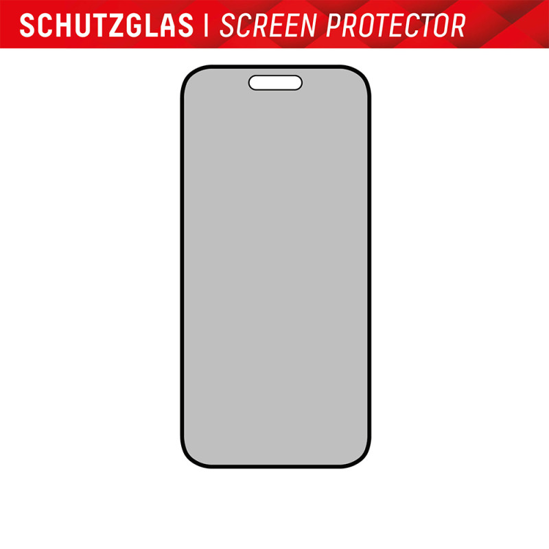 Стекло Privacy Glass FC Apple iPhone 15 Plus/15Pro Max, полное защитное стекло, Eco-Frame, Acc