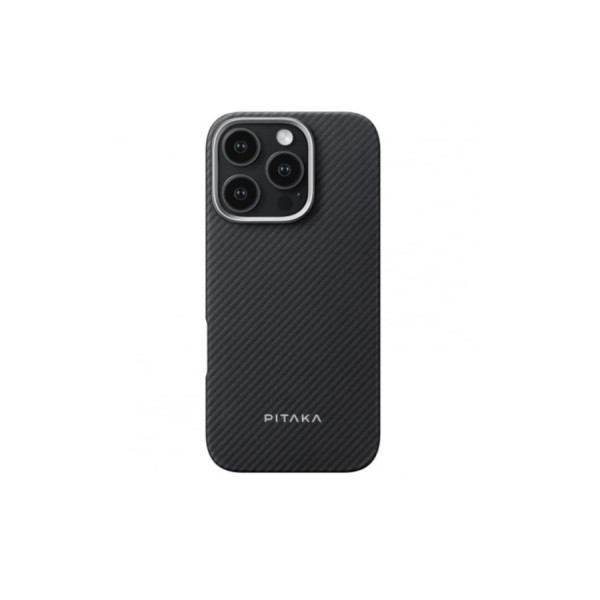 Чехол PITAKA для iPhone 15 Pro Max, MagEZ Case 4 600D, черно-серый твил.