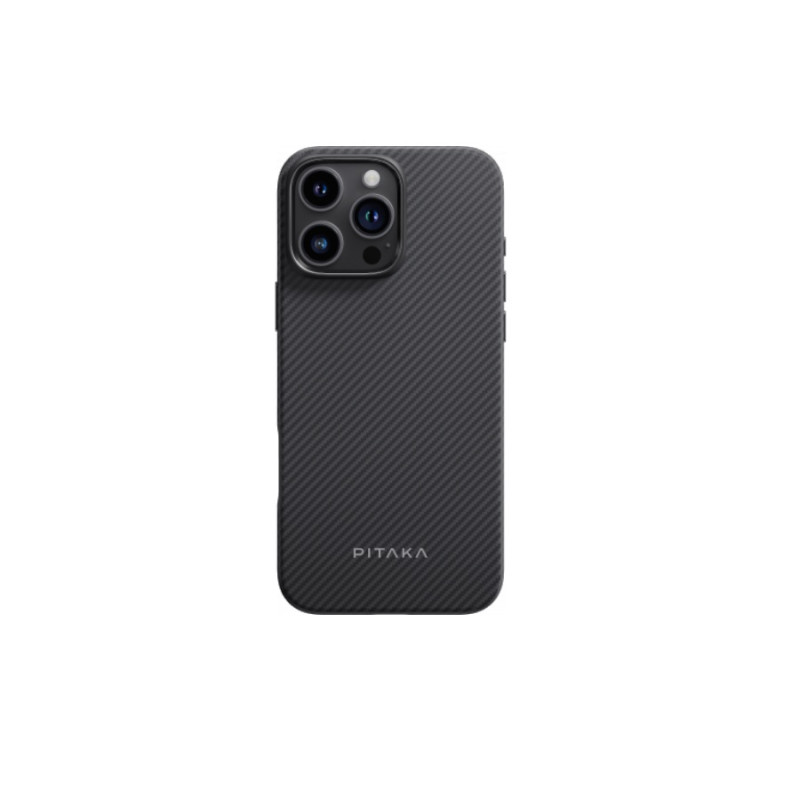 PITAKA for iPhone 16 Pro, Military-Grade, Black/Grey