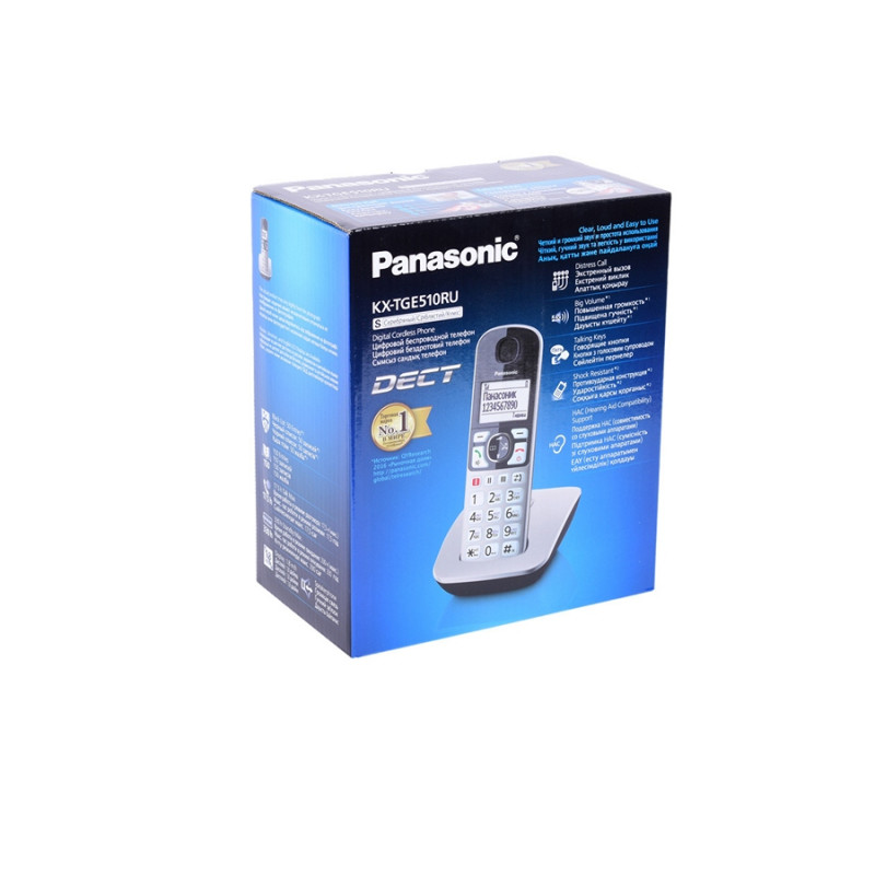 Телефон Panasonic KX-TGE510RUS, Silver