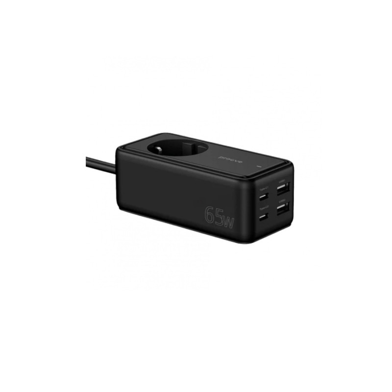 Сетевой фильтр Proove Strip Homester Pro PD-03 65W (2Type-C + 2USB), Black
