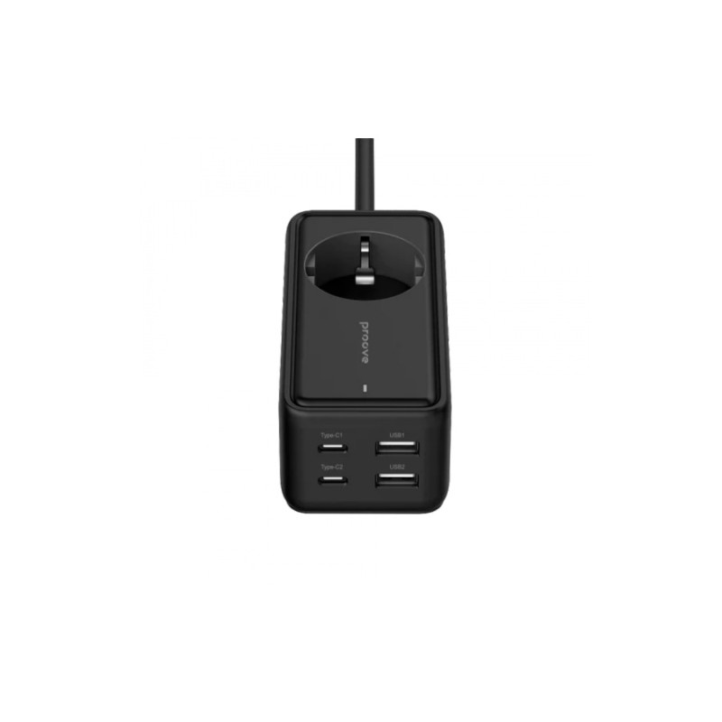 Сетевой фильтр Proove Strip Homester Pro PD-03 65W (2Type-C + 2USB), Black