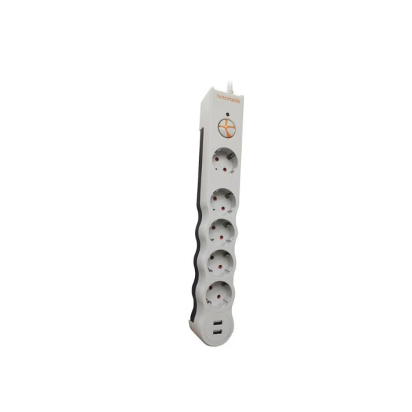 Сетевой фильтр Tuncmatik Powersurge 5+USB LI 1050 J White